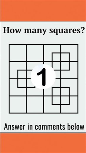 Count The Squares If You’re Smart! 😎Puzzle Challenge #Shorts