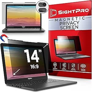 Magnetic Laptop Privacy Screen 14 Inch 16:9 - Removable Computer Privacy Filter Shield and Protector