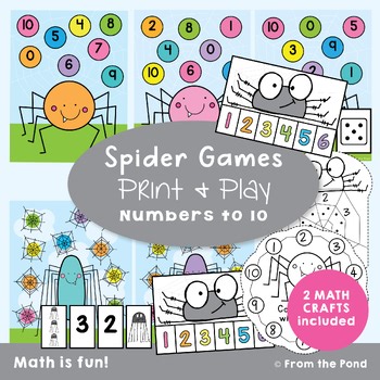 Spider Math Games | Numbers 0–10 Activities for Centers and Small Groups