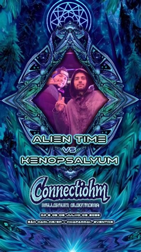 @connectiohm_crew on Instagram: "Alien Time vs Kenopsalyum Lucas Prado, mais conhecido como Alien Time de Cruzeiro - SP, começou sua jornada na música eletrônica aos 7 anos, influenciado por Witch house, Metal, Dark ambient e Hardstyle. Aos 17 anos, passou a produzir Psytrance, misturando a energia do fullon night com o caos do Forest, resultando em um som agitado e lisérgico. Com apresentações em vários estados e lançamentos por diversas gravadoras, sua carreira se destaca como, Hueco Records, 