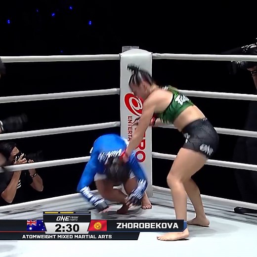 1.7M views · 7.5K reactions | HELLBOW  Kim Tran KOs Almagul Zhorobekova to stay unbeaten in our opening bout at #ONEFridayFights134! | ONE Championship | Facebook