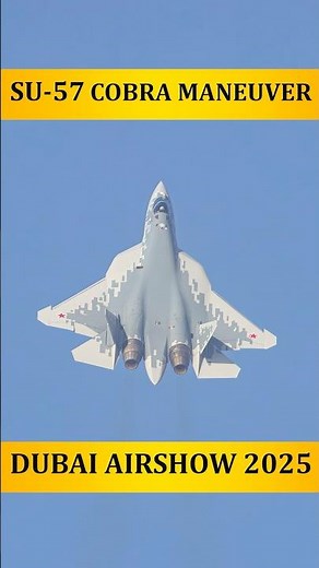 Su-57 Stunning Cobra Maneuver at Dubai Airshow 2025