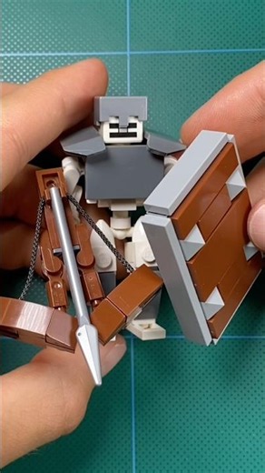 Lego Minecraft Giant Crossbow and Shield for my Brute Skeleton #lego #minecraft #minecraftshorts