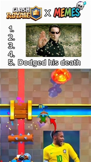 The End🤣 TOP 5 Memes in Clash Royal🔥 #clashroyale #clash #supercell