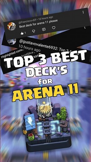 TOP 3 BEST DECK'S for ARENA 11 (Electro valley) #clashroyale