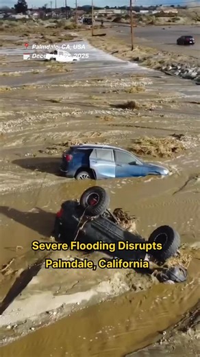 Voice OF RRT on Instagram: "Heavy Rain Triggers Flooded Roads in Palmdale, California | Antelope Valley Storm Update Persistent rainfall from an atmospheric river system led to flooding across parts of Palmdale and the Antelope Valley in Southern California during late December 2025. This video documents real conditions on the ground, including water-covered roads, mud accumulation, stalled vehicles, and emergency response activity in several high-desert locations. Local advisories urged caution