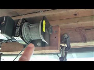 Moped lift based on a 12 Volt power winch