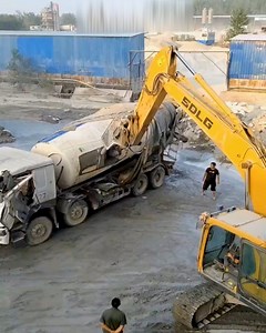 Industrial Giant Battles Excavator vs. Mixer. #Excavator | Jogi Jokes