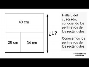 CAN YOU FIND THE SIDE OF A SQUARE? We know the perimeter of interior rectangles.