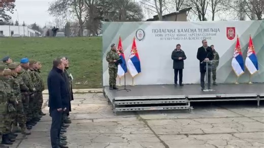 "BIĆE SVE GOTOVO ZA TRI GODINE": Vučić na polaganju kamena temeljca u kasarni "Banjica"