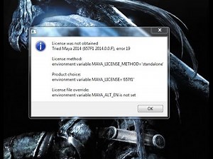 MAYA 2014 license was not obtained FIXED! just 4 simple steps...