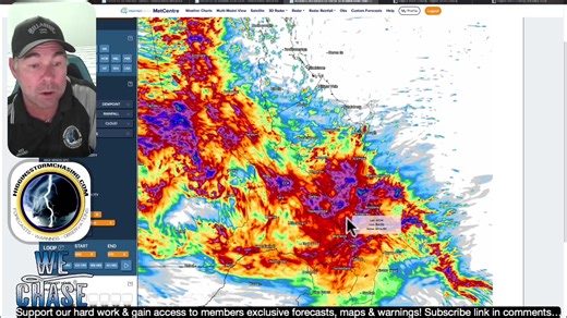 QLD, SEQLD & NENSW Severe Weather Alert - Live forecast video. | Higgins Storm Chasing