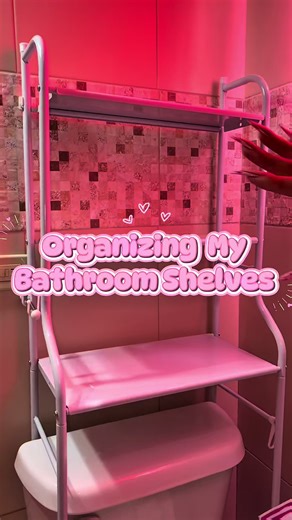 Organizing My Bathroom Shelves with Favorite Items