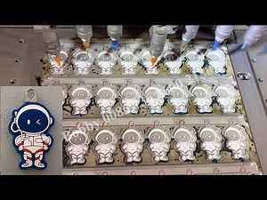 18 color pvc logo making machine, 12 color soft pvc patch dispensing machine in high speed accuracy