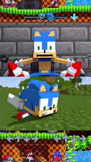 Sonic's Epic Showdown with Minecraft Mod - Friday Night Funkin' #sonic #minecraft #shortsviral
