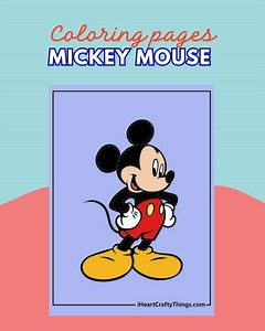 🎨 ready to color the king of cartoons? grab your free mickey mouse coloring pages here 👉 https://buff.ly/gMW3euw ✨ #mickeymouse #coloringpages #freeprintable #kidsfun #disney | I Heart Crafty Things