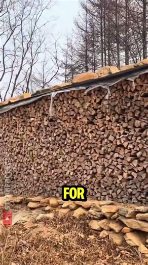 Neatly Stacked Firewood That Looks Like Art