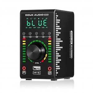 Douk Audio M100 Mini Verstärker, Bluetooth 5.0 Digitalverstärker mit USB DAC Coaxial/Optical Amplifier, 68W×2 für Heim-Audio-Anlagen