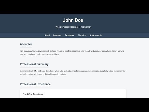 How to Create a Professional Portfolio Website Using HTML & CSS