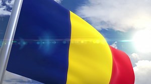 Download Waving flag of Romania Animation for free