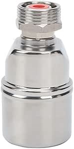 Automatic Water Level Control Valve Auto Shut Off Ball Mini Float Valve 304 Stainless Steel Float Valve (1/2" Float Valve+ 1/2" to 1" Connector)