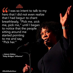 On this week's #MothRadioHour, Valerie Walker has a chance encounter with a life long idol. Hear Valerie's story and more stories of Beth Nielsen Chapman, Danny Artese, Elyse McInerney and Christian McBride encountering the very people they've always wanted to meet in "Heroes, Icons & Superstars," here: https://themoth.org/radio-hour/heroes-icons-superstars This episode is hosted by Jay Allison of Atlantic Public Media, the producer of this show. | The Moth