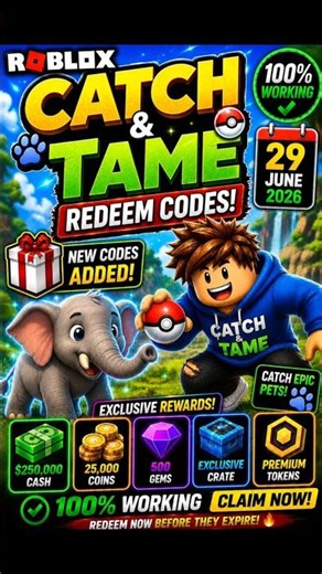 ALL NEW Catch and Tame Codes | Catch and Tame Redeem Codes