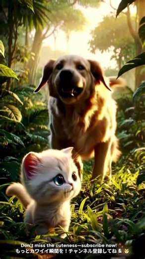 😱 Dog Chases Cute Cat in the Forest! 🐶🐱