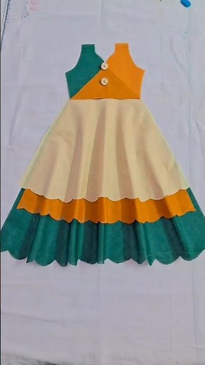 easy baby frock cutting and stitching |simple baby dress design |baby frock making tutorial #shorts