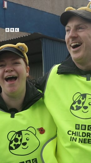Our incredible Steph and Mike joined BBC radio stations across the country to walk a thousand miles for BBC Children in Need - three-legged 💛 | BBC Cumbria