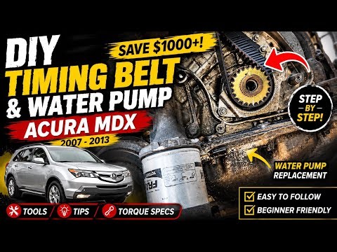 Acura MDX Timing Belt Replacement 2007-2013 | Water Pump + Serpentine Belt DIY (Full Guide)