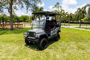 Club Car Jeep Body 4 Passenger Matte Gray - SKU #453 - MIAMI GOLF CARTS NEW AND USED