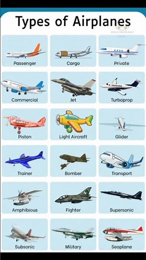 ​18 Types of Airplanes Explained: From Commercial Jets to Military Fighters#shorts