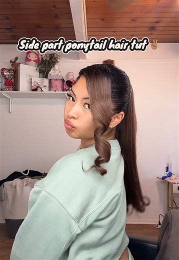 Stylish Side Part Ponytail Hair Tutorial