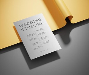 Minimalist Wedding Timeline Template | Elegant Printable Schedule for Ceremony & Reception | Digital Wedding Itinerary Planner - Etsy