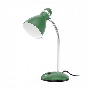 LEPOWER Metal Desk Lamp, Adjustable Gooseneck Table Lamp for Home, Office, Bedroom, Green