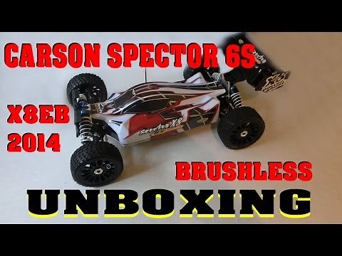 Carson SPECTER 6S X8EB - UNBOXING und ERSTEINDRUCK - Brushless Buggy Modell 2014