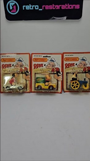 1980 Matchbox Popeye Toys | Spinach Wagon, Road Roller & Convertable