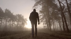 Hiking, Walking, Man. Free Stock Video