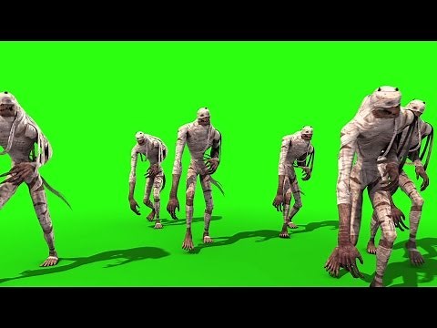 Green Screen Hordes Mummies Walking Egypt Pharaohs - Footage PixelBoom