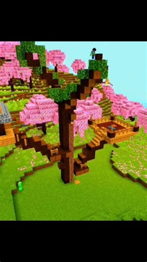 minecraft tree house tutorial #minecraft #minecraftshorts