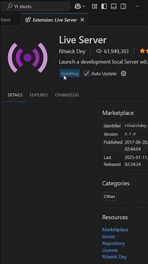 how to run html code in visual studio code #html #shorts #ytshorts #vscode