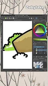 Drawing a Cozy Stylized Rock Asset for My 2D Game 🪨✨ | Krita Quick Drawing