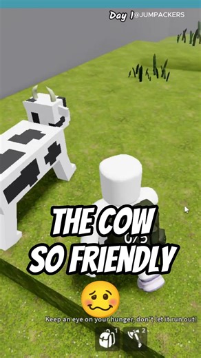 The cow is so friendly #99nightintheforest #roblox