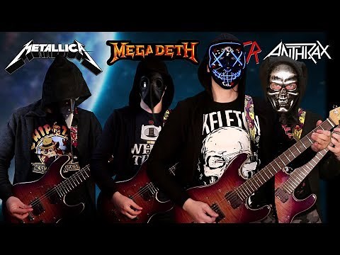BIG 4 GUITAR BATTLE. Metallica vs Megadeth vs Slayer vs Anthrax