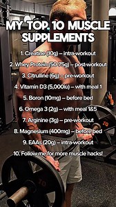390K views · 364 reactions | Follow Lars.Langen to fast-track your muscle-gain journey! #supplements #musclesupplements #creatine #wheyprotein #citrulline #vitamind3 #boron #omega3 #arginine #magnesium #eaas | Lars.Langen | Facebook