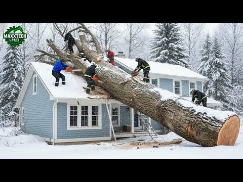 Idiots With Chainsaws: Tree Cutting Fails & Tree Falling on Houses Compilation #27