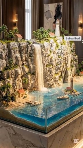 Watch Me Build a Luxury Waterfall Resin Art Piece 😳💧 #art #shorts