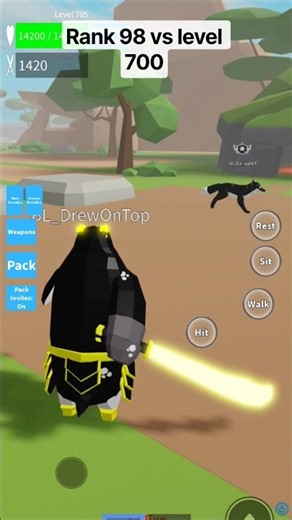 Rank 98 vs Level 700 in Animal Simulator Remastered! #animalsimulator #roblox #gaming #shorts