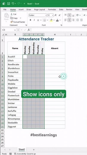 This attendance tracking hack will blow your mind #excel #exceltips #exceltutorial